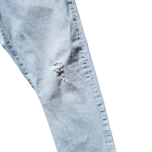 Levi’s 501 Light Wash Button Fly Skinny Distressed High Rise Jeans Size 31x30 - Picture 7 of 16